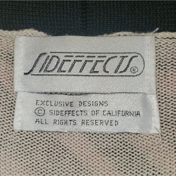 SIDEFFECTS Black n White Zebra Striped Open-faced Cardigan Sweater - Picture 5 of 5